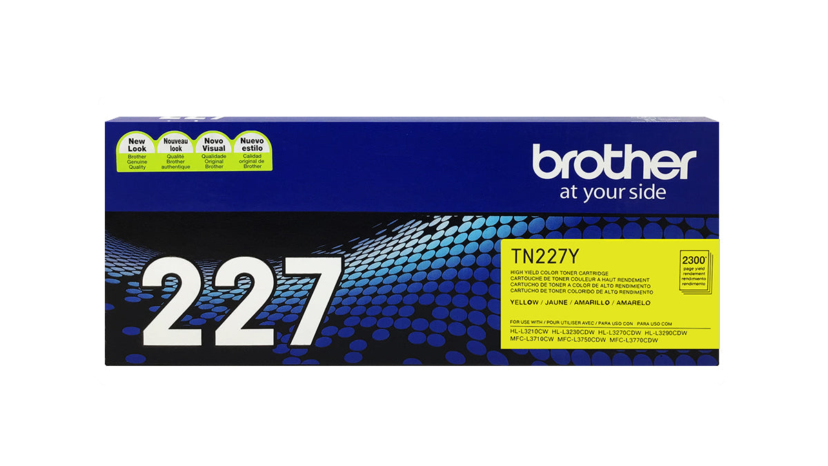 Brother TN-227 High Yield Toner - TN227Y - Yellow - Original Brother Laser Toner Cartridge