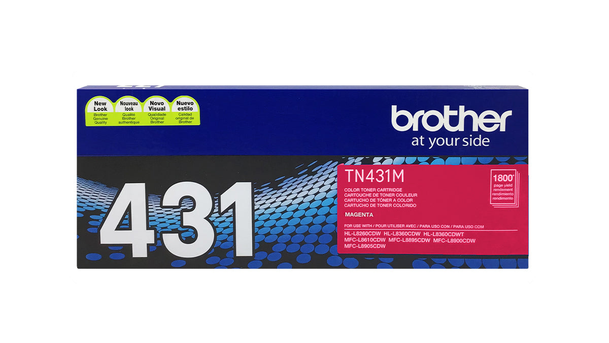 Brother TN-431 High Yield Toner - TN431M - Magenta - Original Brother Laser Toner Cartridge