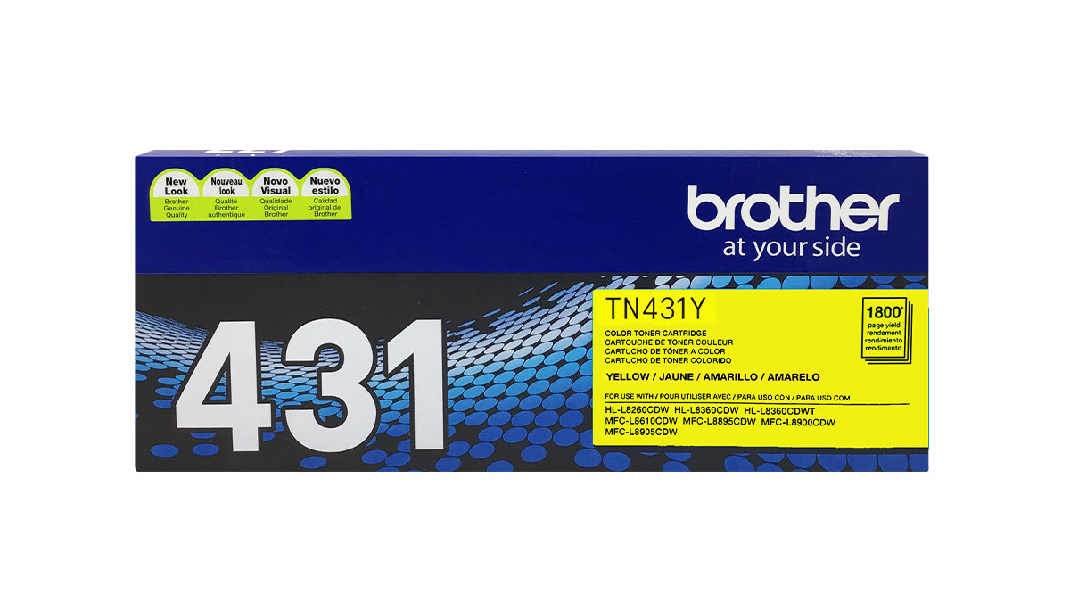 Brother TN-431 High Yield Toner - TN431Y - Yellow - Original Brother Laser Toner Cartridge