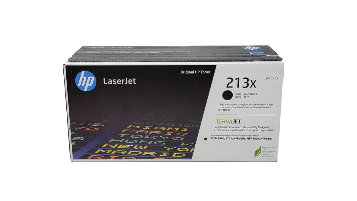 HP 213X High Yield Toner -  Black - W2130X - Original HP Toner Cartridge