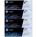 HP 312A Toner 4 Pack - CF380A CF381A CF382A CF383A - Black Cyan Magenta Yellow - Original HP LaserJet Toner Cartridges