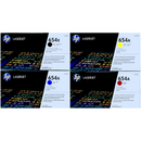 HP 654X / 654A Toner SET - Combo 4 Pack - CF330X CF331A CF332A CF333A - Black Cyan Magenta Yellow - Original HP LaserJet Toner Cartridges