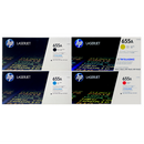 HP 655A Toner 4 Pack- CF450A CF451A CF452A CF453A - Black Cyan Magenta Yellow - Original HP LaserJet Toner Cartridges
