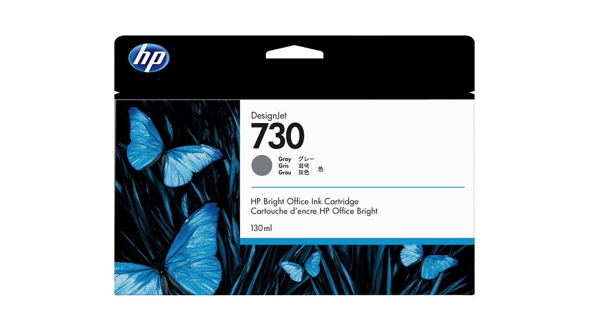 HP 730 130-ml Ink - Gray - Original HP DesignJet Ink Cartridge (P2V66A)