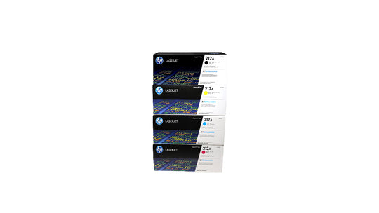 HP 212A Toner 4 pack - W2120A W2121A W2122A W2123A - Black Cyan Magenta Yellow - Original HP Toner Cartridges
