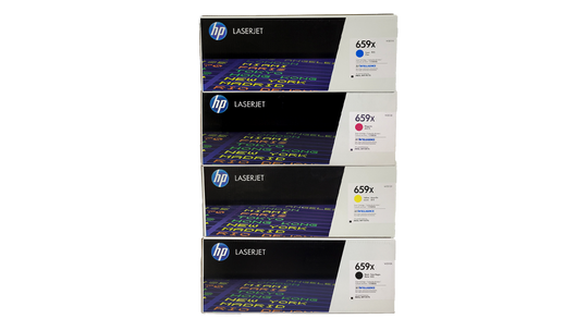 HP 659X High Yield Toner - W2010X W2011X  W2012X  W2013X - Black Cyan Magenta Yellow - Original HP LaserJet Toner Cartridge
