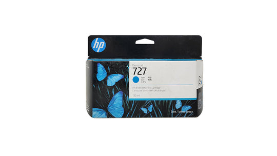 HP 727 130ml Ink Cartridge – Cyan - Original HP Ink Cartridge (B3P19A)