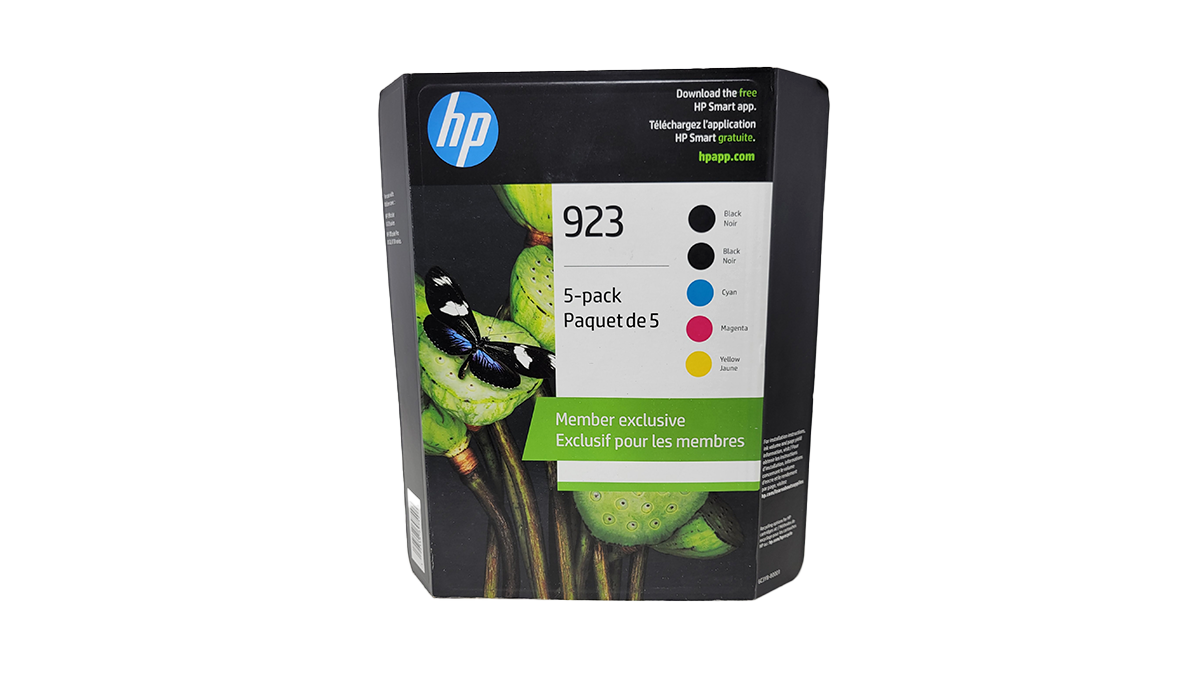 HP 923 Ink – Combo 5 pack -  2 Black Cyan Yellow Magenta  - Original HP Ink Cartridges (6C3Y8BN)