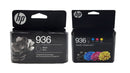 HP 936 Ink - Combo 5 Pack - Black Black Cyan Magenta Yellow - Original HP Ink Cartridges (6C3Z7BN)