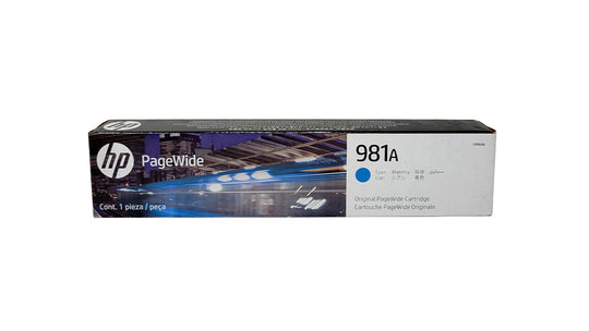 HP 981A PageWide Ink Cartridge – Cyan - Original HP Ink Cartridge (J3M68A)
