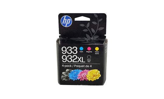 HP 932XL / 933 Ink SET - Combo 4 Pack - High Yield Black / Standard Yield Cyan Magenta Yellow - Original HP Ink Cartridges (N9H62FN, N9H62FN#RFD)