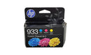HP 933 Ink 3 Pack - Cyan Magenta Yellow - Original HP Ink Cartridges (N9H56FN, N9H56FN