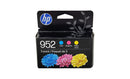 HP 952 Ink 3 pack - Cyan Magenta Yellow - Original HP Ink Cartridges (N9K27AN, N9K27AN