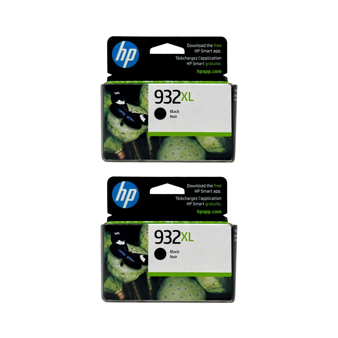 HP 932XL High Yield Ink 2 Pack - Black - Original HP Ink Cartridges