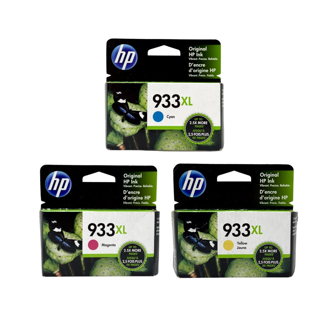 HP 933XL High Yield Ink 3 Pack - Tri Color - Original HP Ink Cartridges