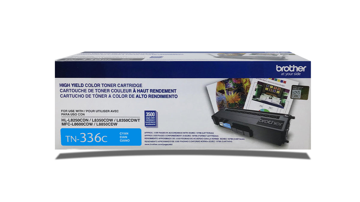 Brother TN-336C High Yield Toner - TN336C - Cyan - Original Brother Laser Toner Cartridge