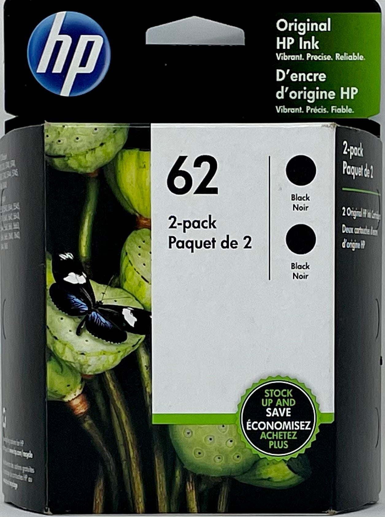 62 Ink Only Combo Pack of 2 Hp 62 Ink Cartridge For Your Printer