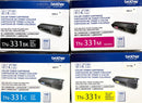 Brother TN-331 Black, Cyan, Magenta, Yellow Toner Cartridge Set