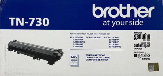 Brother Genuine TN730 Standard Yield Black Toner Cartridge HL
