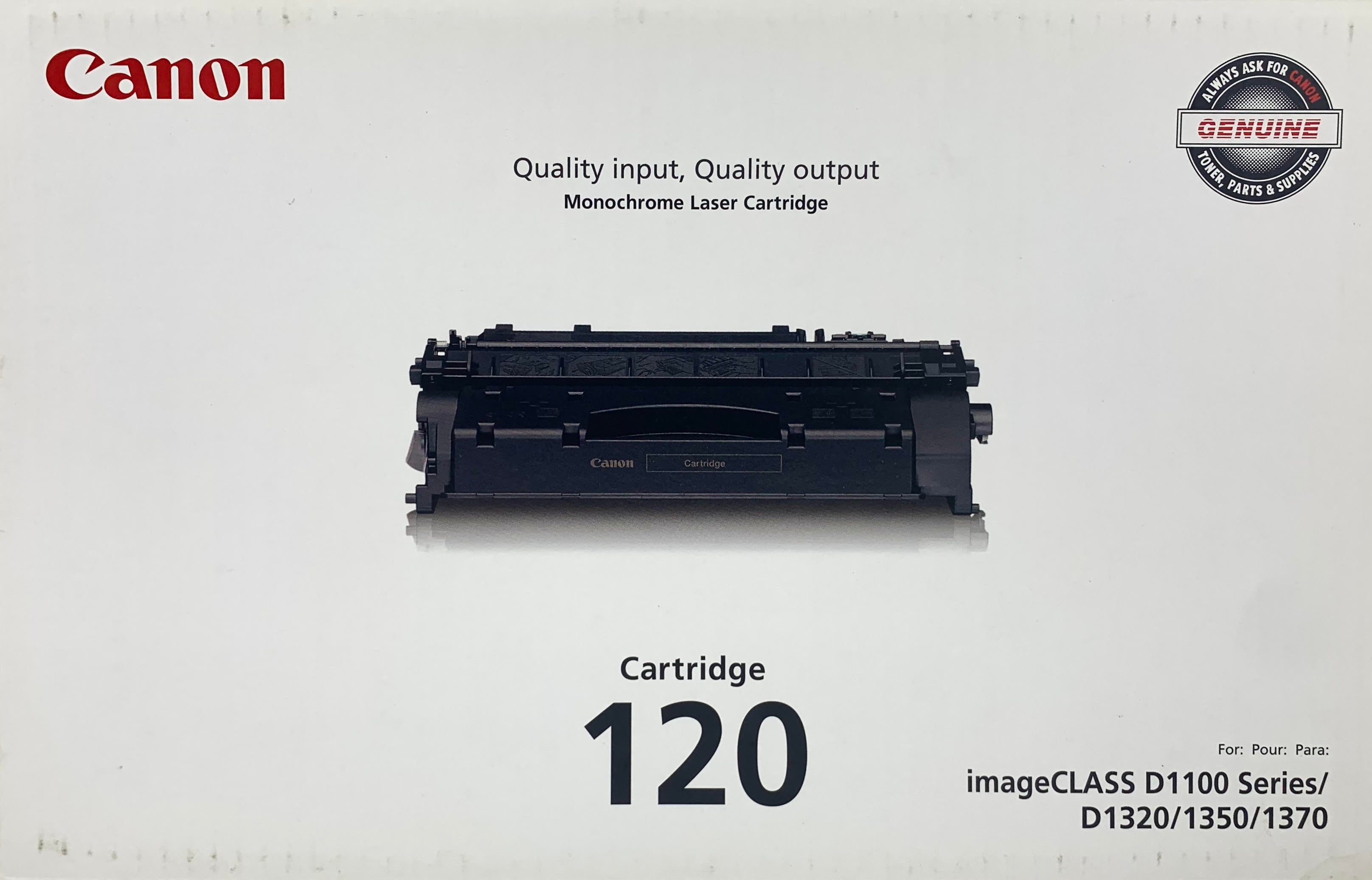 Genuine Canon 120 Black Standard Yield Toner Cartridge