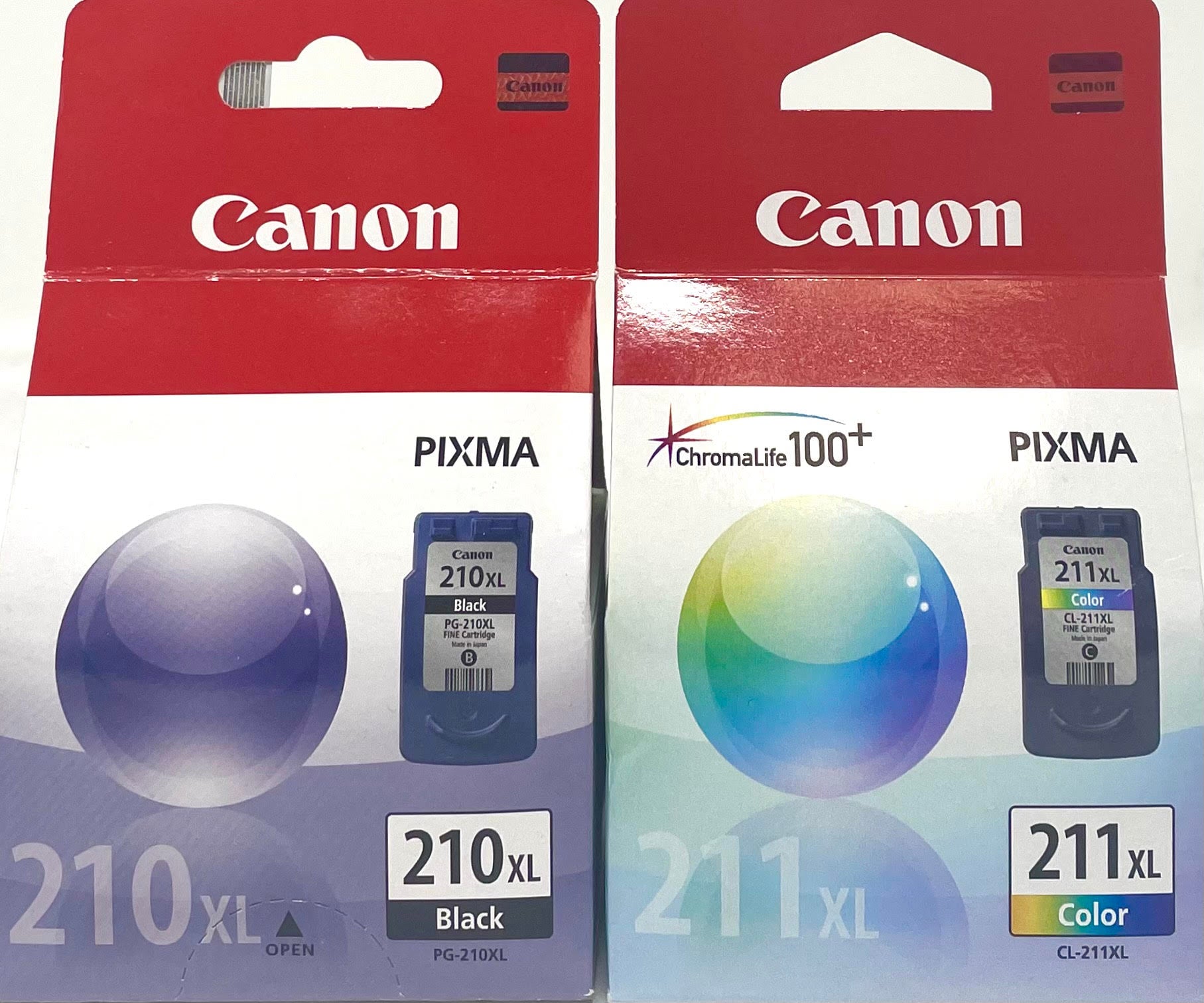 Genuine Canon PG-210 XL/CL-211 XL Combo Black/Color Ink Cartridges, High Yield