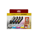 Genuine Canon PGI 270/CLI-271 Combo Color Combination Ink Cartridge, Standard, 4/Pack (0373C005)