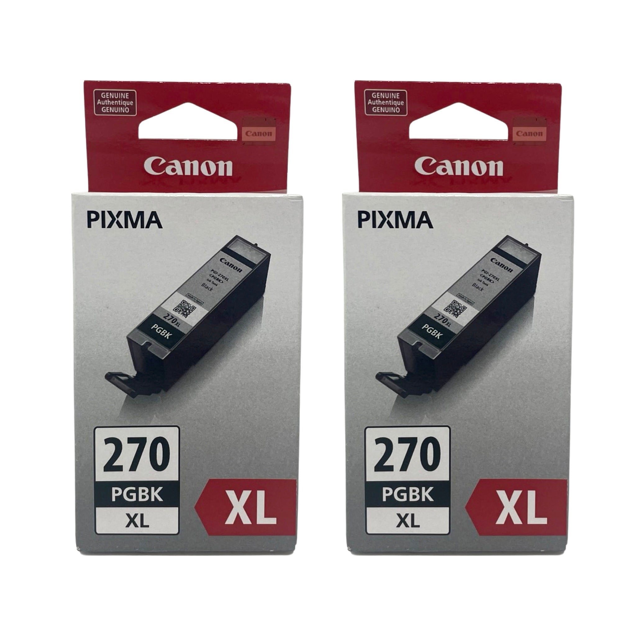 Genuine Canon PGI 270XL Twin Ink Cartridges, High Yield, 2/Pack (0319C005)
