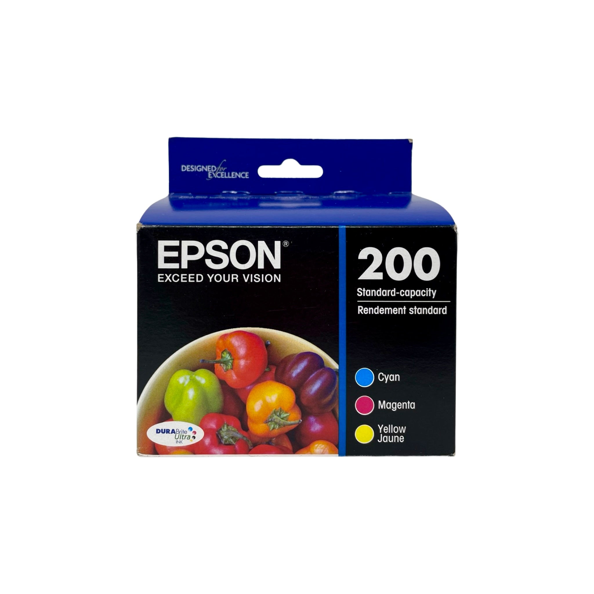 Genuine Epson 200 Color Combination Ink Cartridges, Standard Yield, 3/Pack (T200520-S)