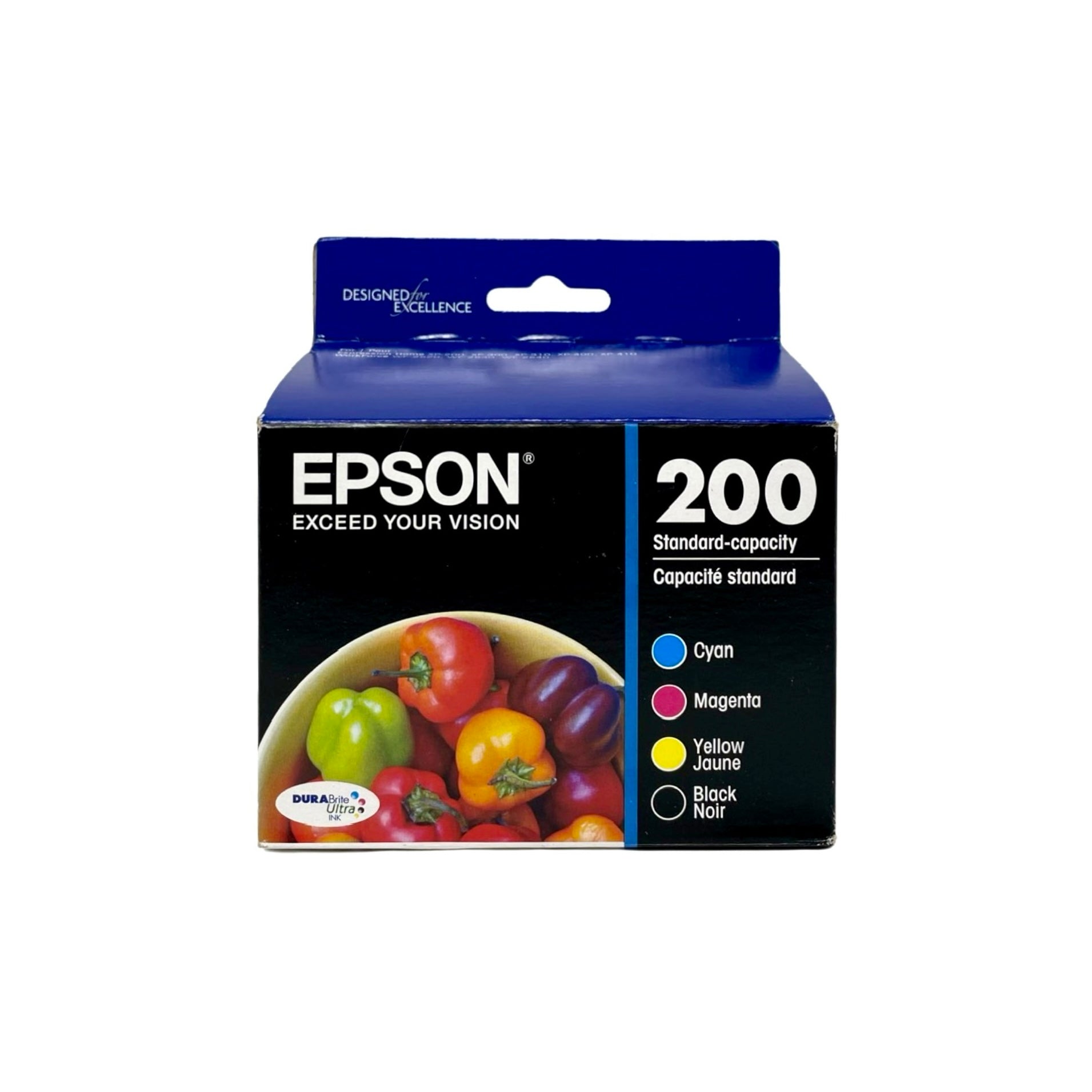 Genuine Epson 200 Black/Color Ink Cartridges, Standard Yield 4/Pack (T200-BCS)