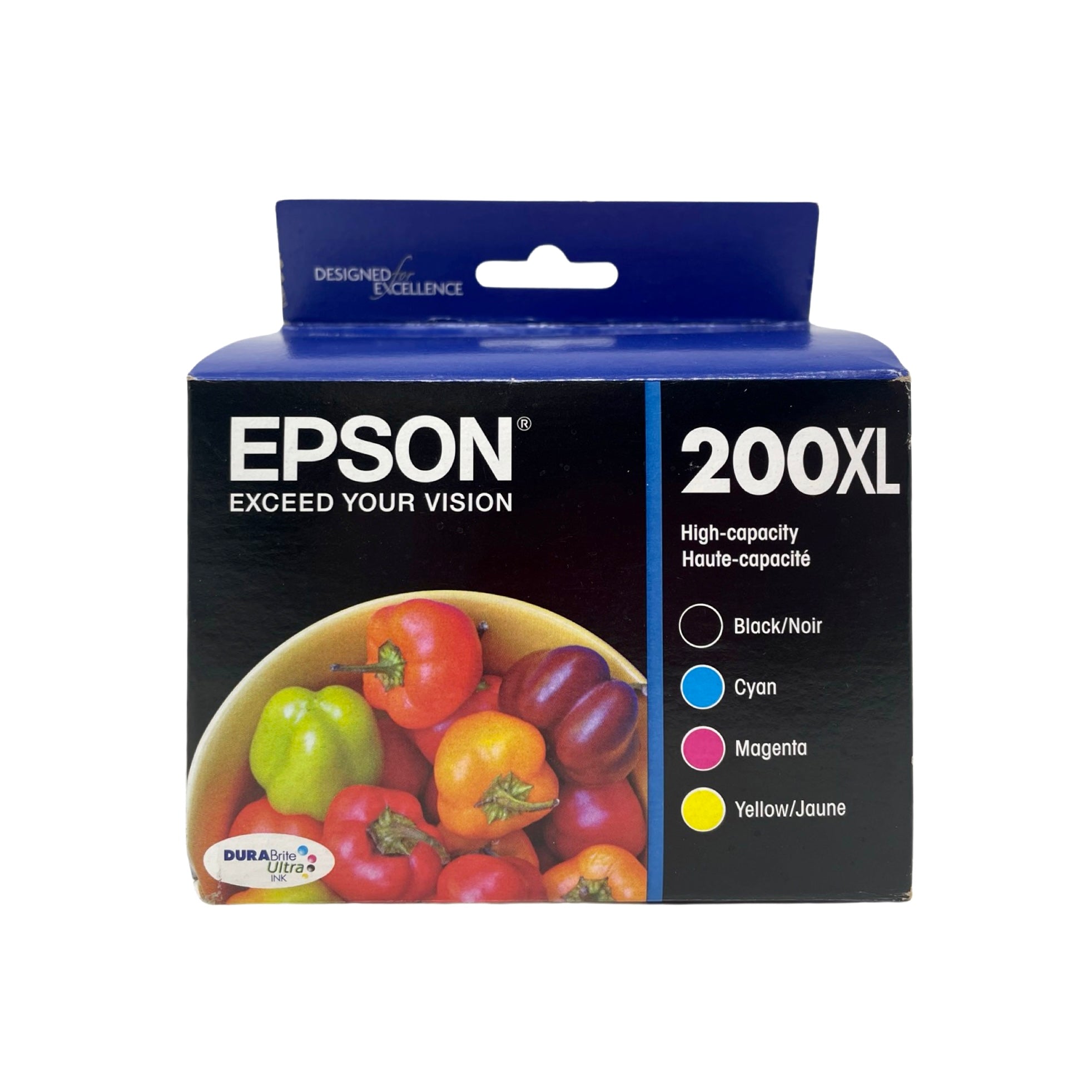 Genuine Epson 200XL Black/Color Ink Cartridges, High Yield, 4/Pack (T200XL-XCS)
