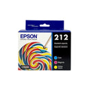 Genuine Epson 212 Color Ink Cartridges, 3/Pack (T212520-S)