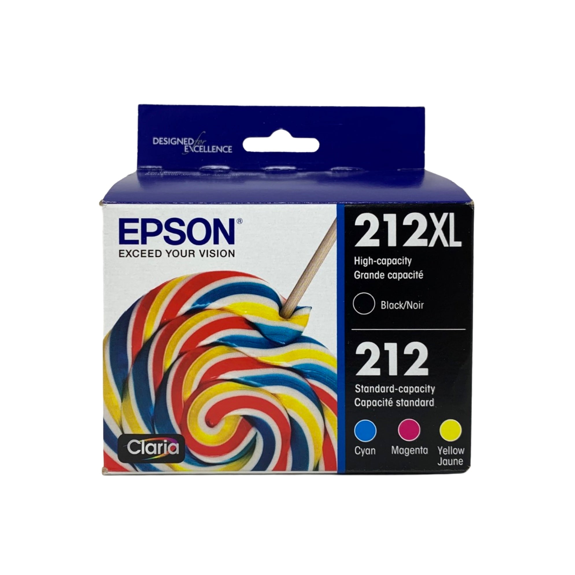 Genuine Epson 212XL/212 Black/Color Ink Cartridges, 4/Pack (T212XL-BCS)
