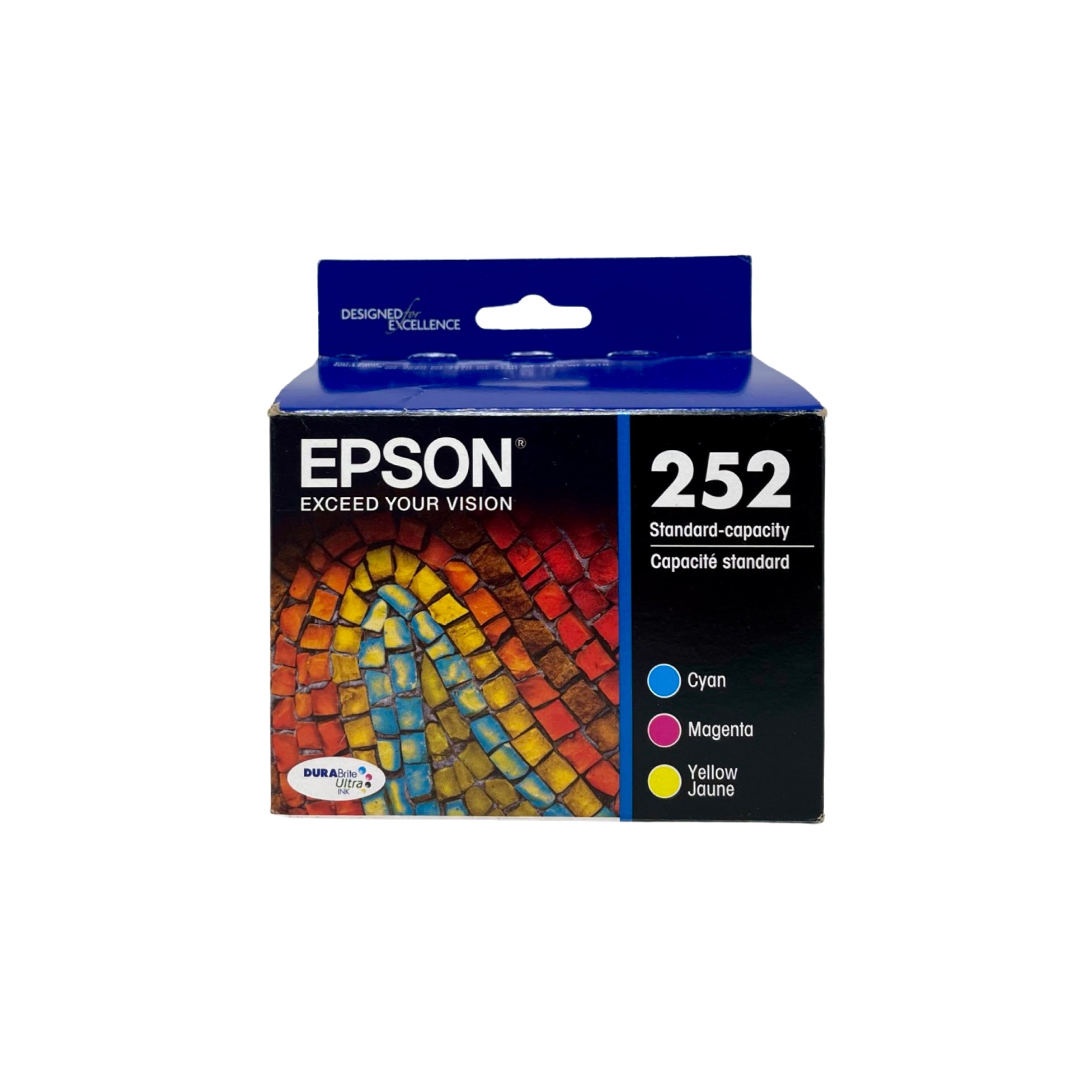 Genuine Epson DURABrite Ultra 252 Cyan, Magenta and Yellow Ink Multi-pack (T252520-S)