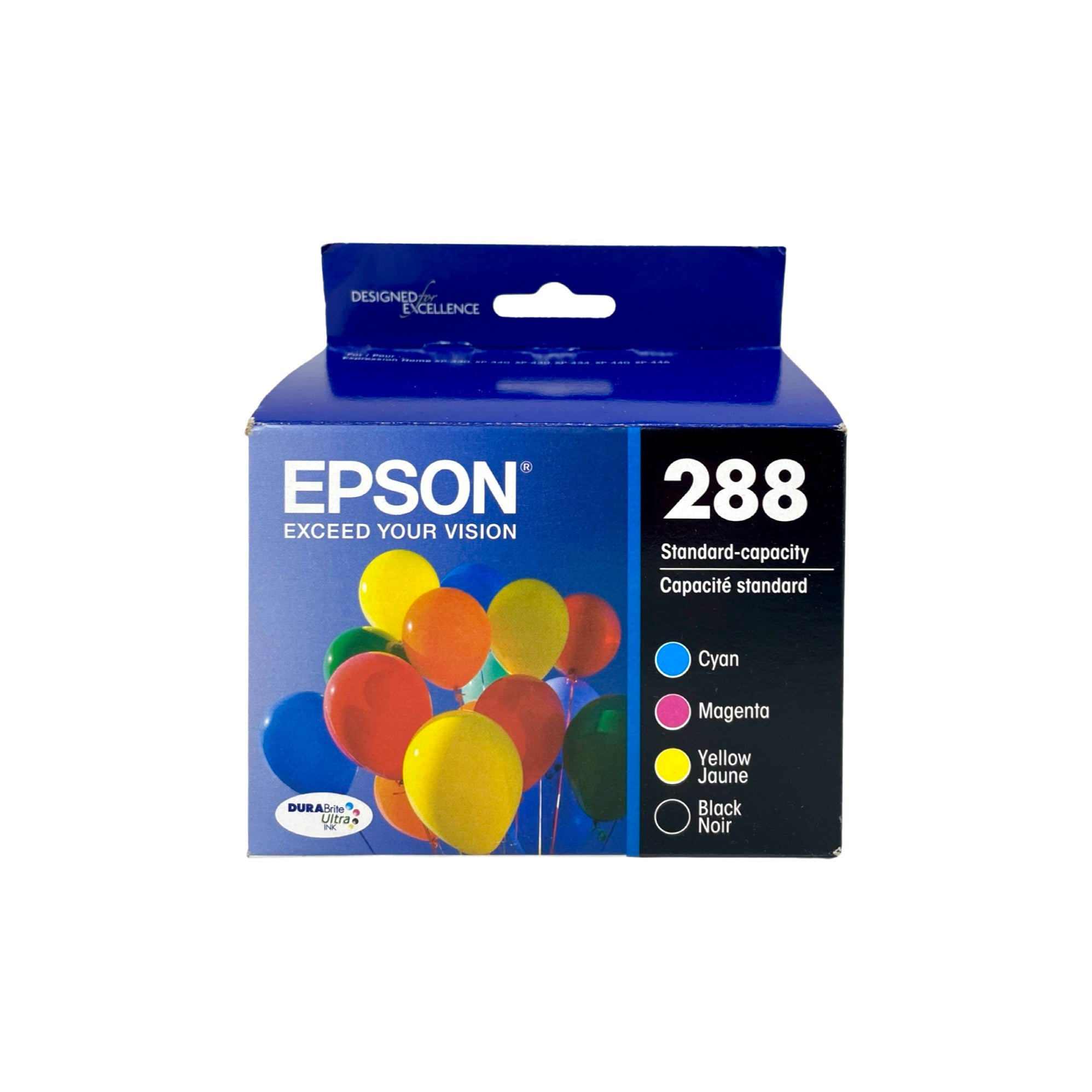 Genuine Epson 288 Black/Color Ink Cartridges, Standard, 4/Pack (T288120-BCS)
