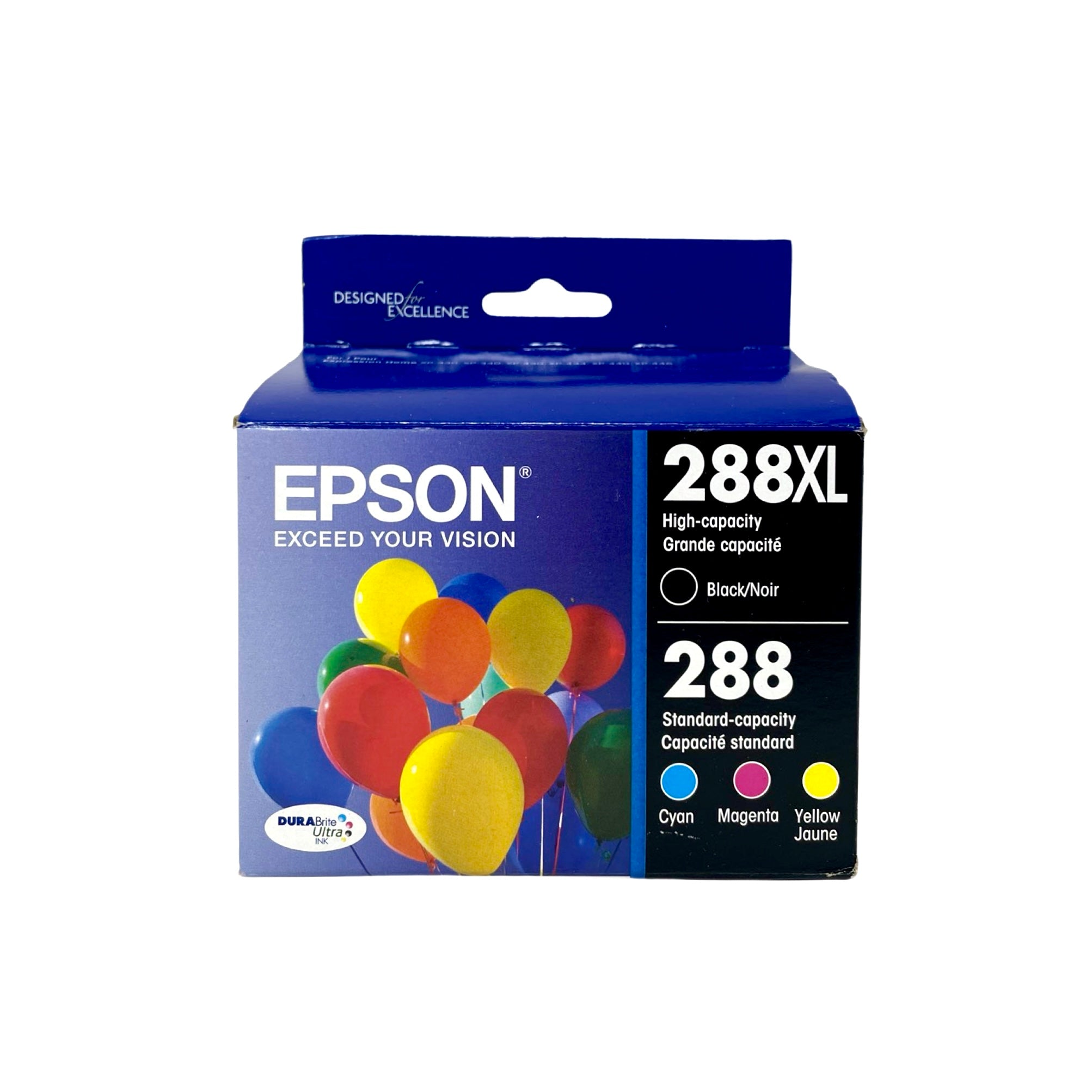 Genuine Epson 288XL/288 Black/Color Ink Cartridges, Standard, 4/Pack (T288XL-BCS)
