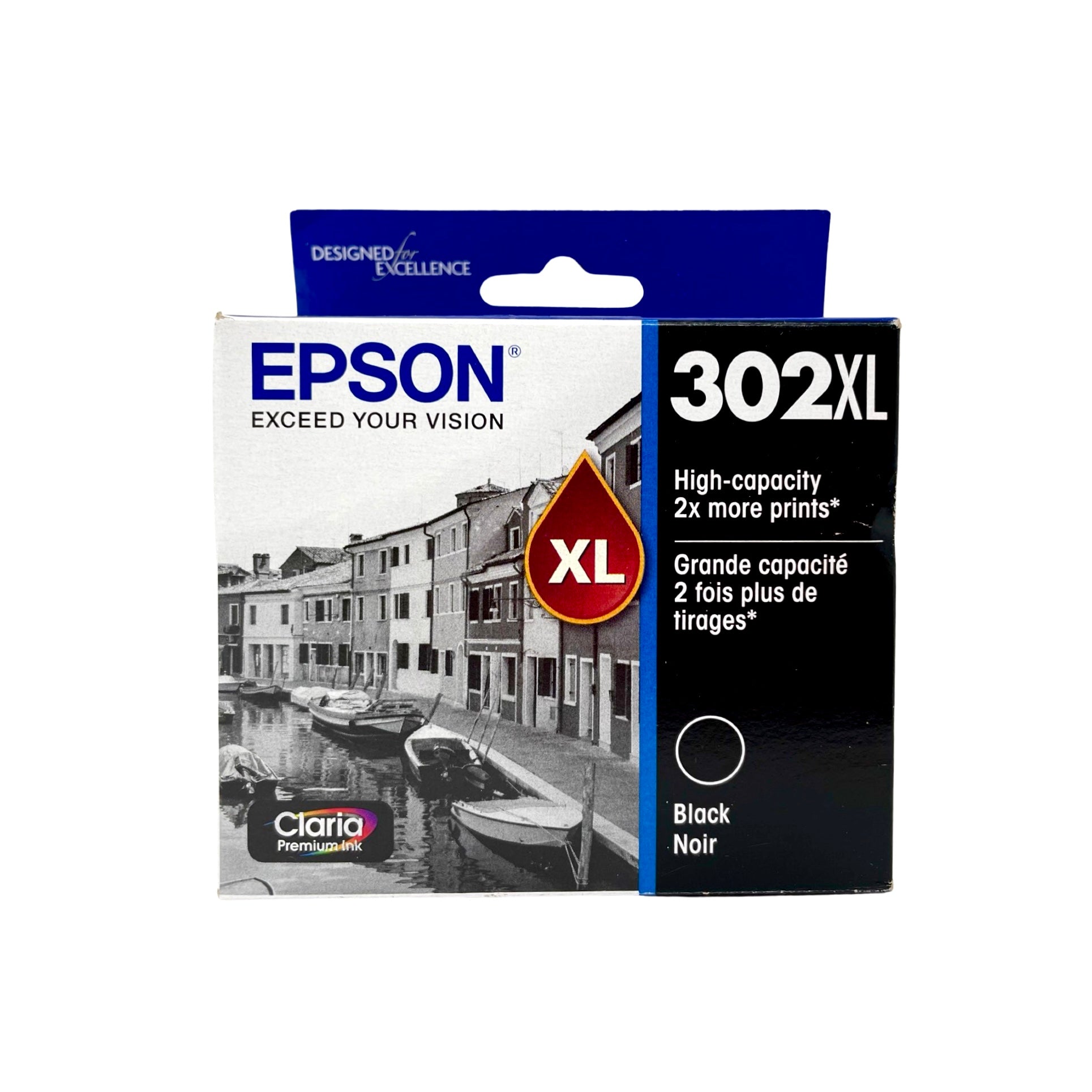 Genuine Epson 302XL Black Ink Cartridge, High Yield (T302XL020-S)