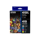 Genuine Epson 410XL/410 Black High Yield, Photo Black/Cyan/Magenta/Yellow Standard Yield Cartridges, 5/Pack (T410XL-BCS)
