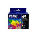 Genuine Epson 69 Black/Color Ink Cartridges, Standard Yield, 4/Pack (T069120-BCS)
