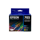 Genuine Epson 702 Color Combination Ink Cartridges, Standard, 3/Pack (T702520-S)