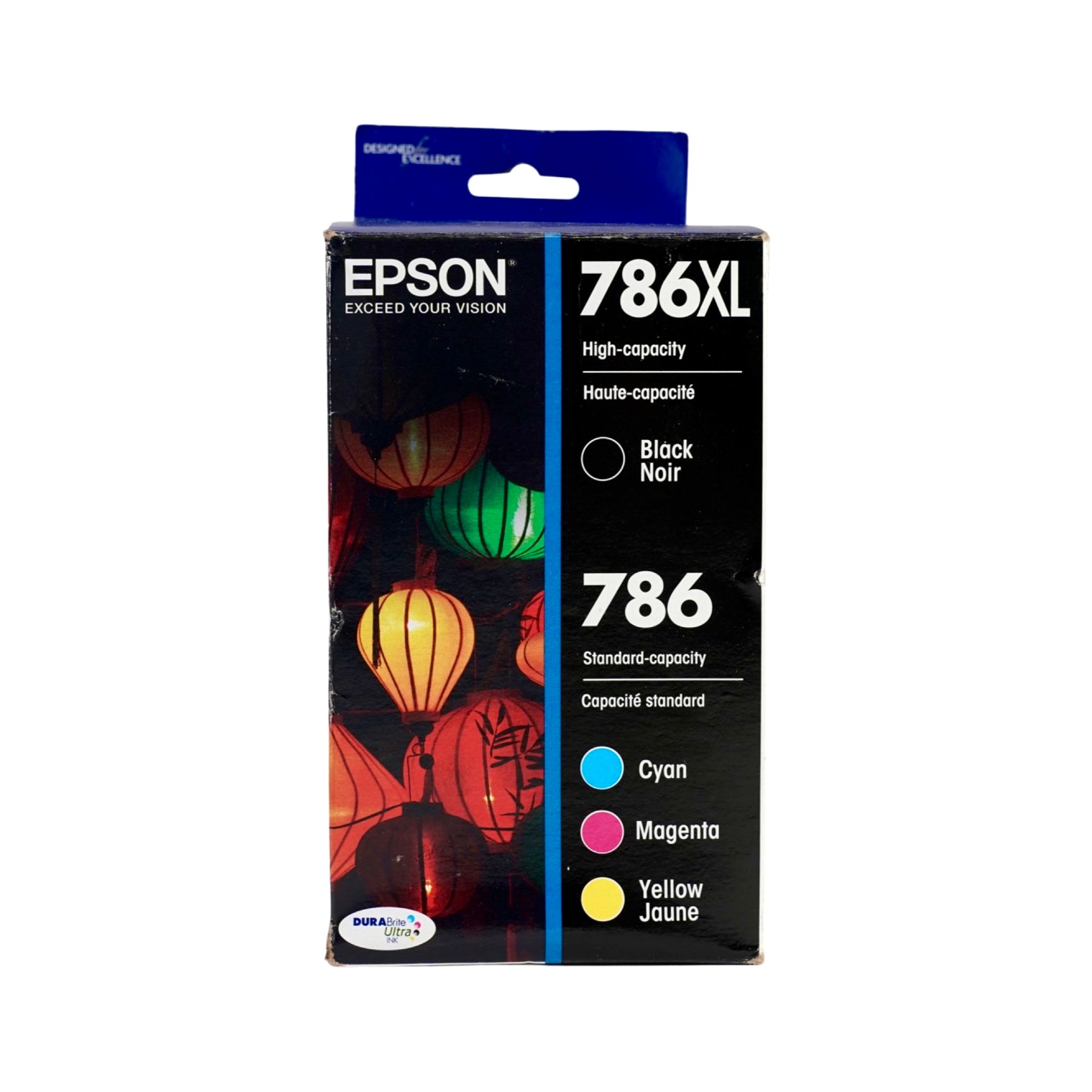 Genuine Epson 786XL/786 Black/Color Ink Cartridges, High Yield/Standard Yield, 4/Pack (T786XL-BCS)