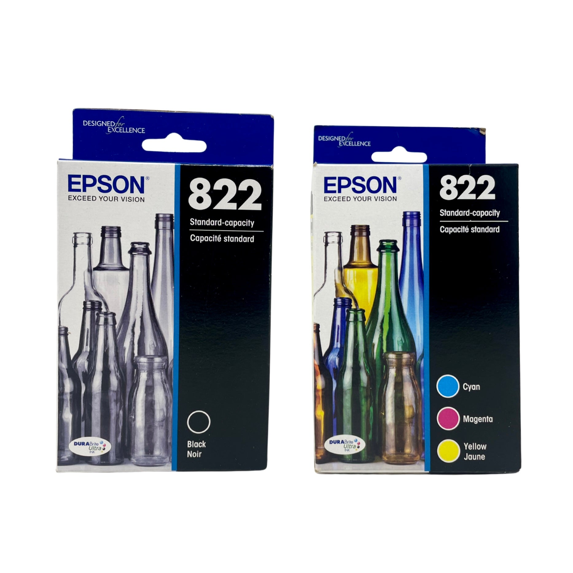Genuine Epson 822 4-Pack Standard Capacity Multi Ink Cartridges - Cyan/Magenta/Yellow/Black