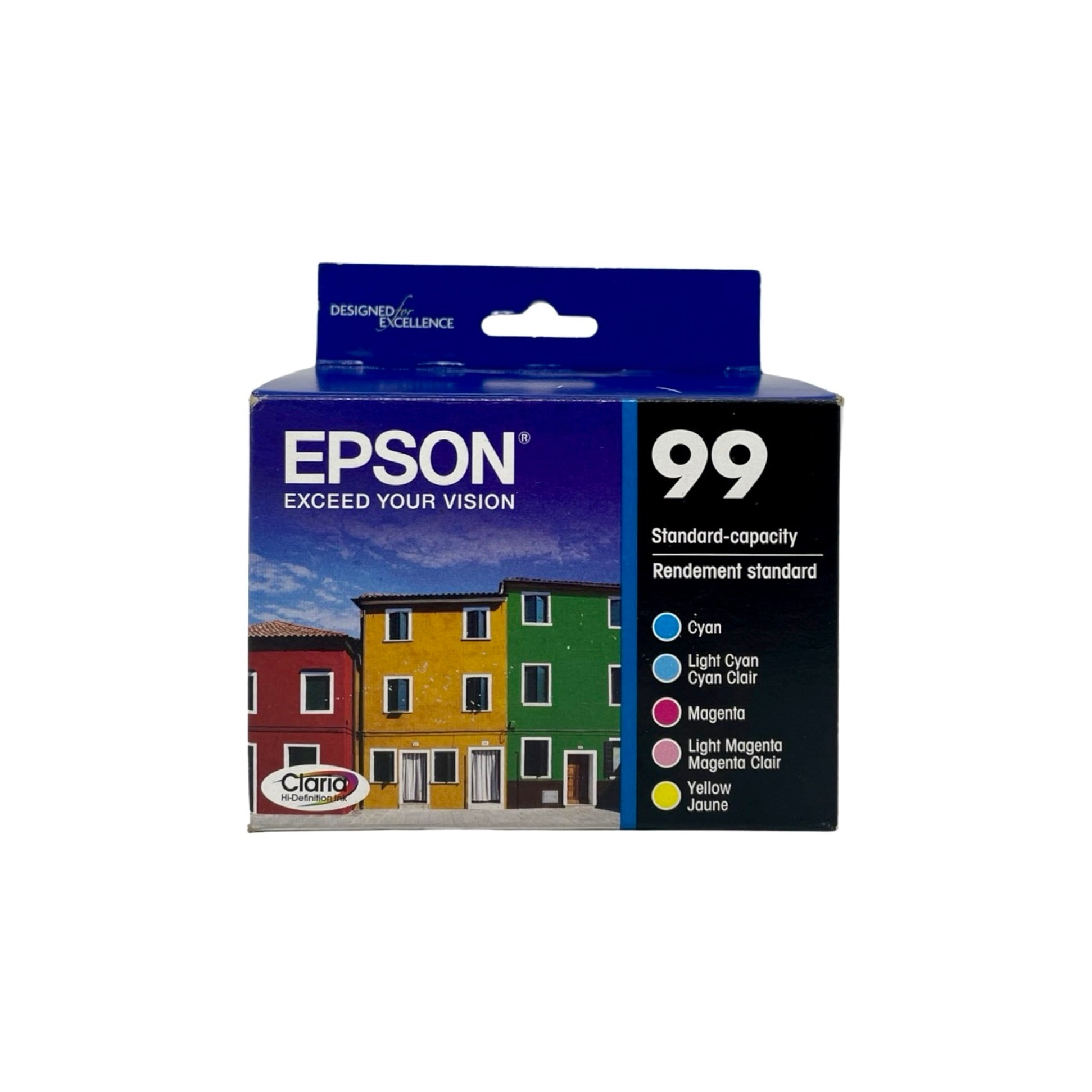 Genuine Epson 99 Color Combination Ink Cartridges, Standard, 5/Pack (T099920-S)