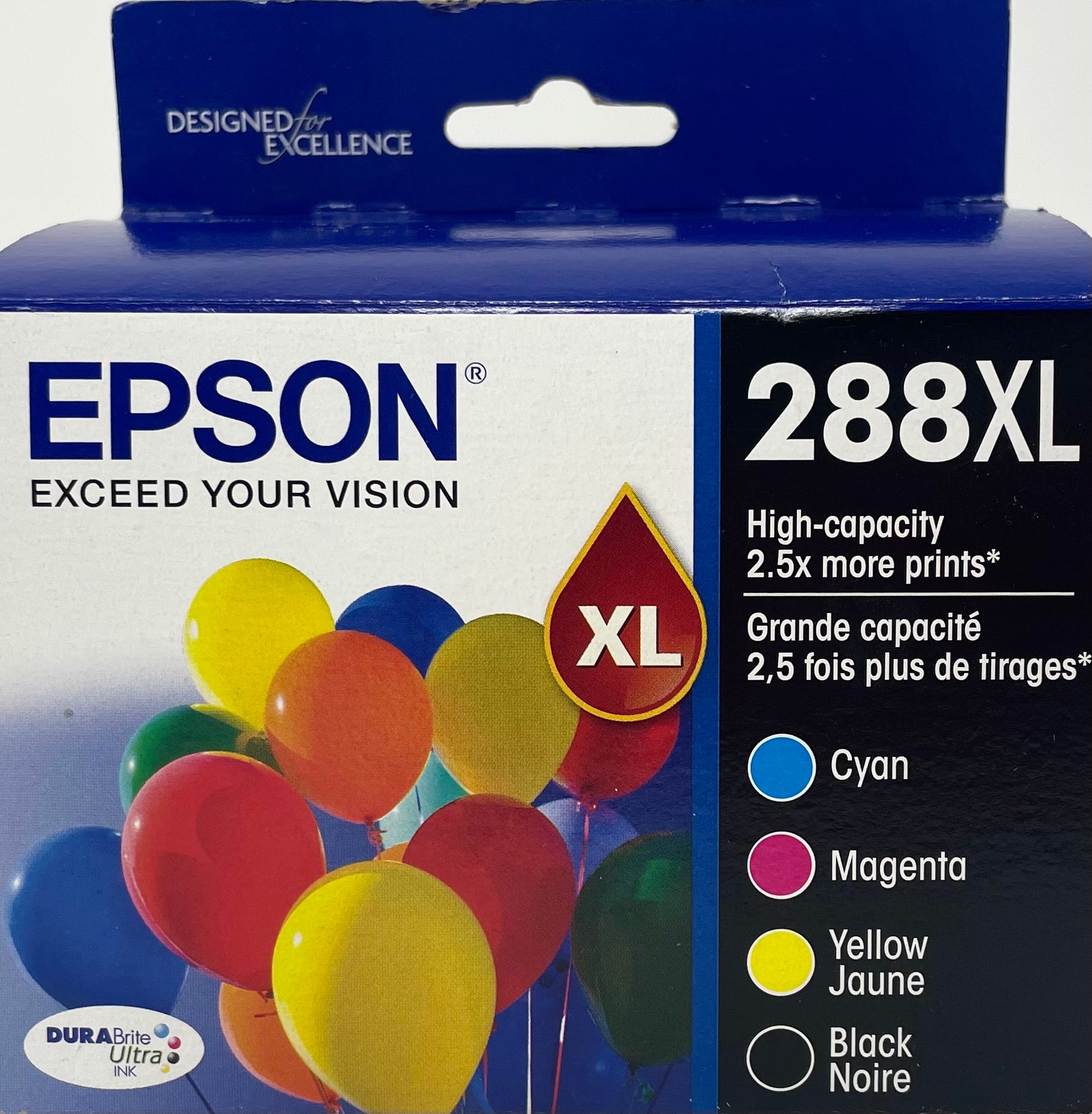 Epson T288XL Black/Cyan/Magenta/Yellow Ink Cartridge Combo Pack, High Yield, 4/Pack (T288XL-XCS)