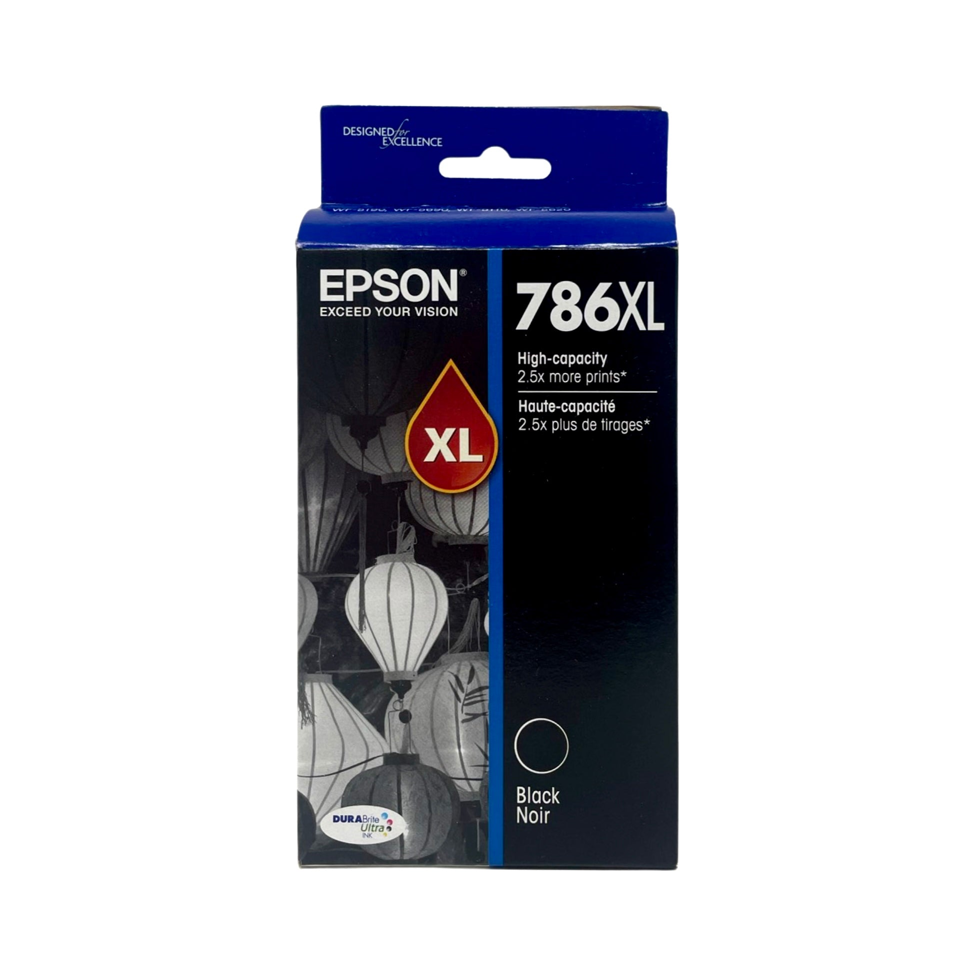 Genuine Epson 786XL Black Ink Cartridge, High Yield (T786XL120S)