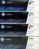 Genuine HP 206X Set Black Cyan Magenta Yellow Toner Cartridges