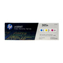 Genuine HP 305A CF370AM Tri-Color LaserJet Toner Cartridge 3-Pack
