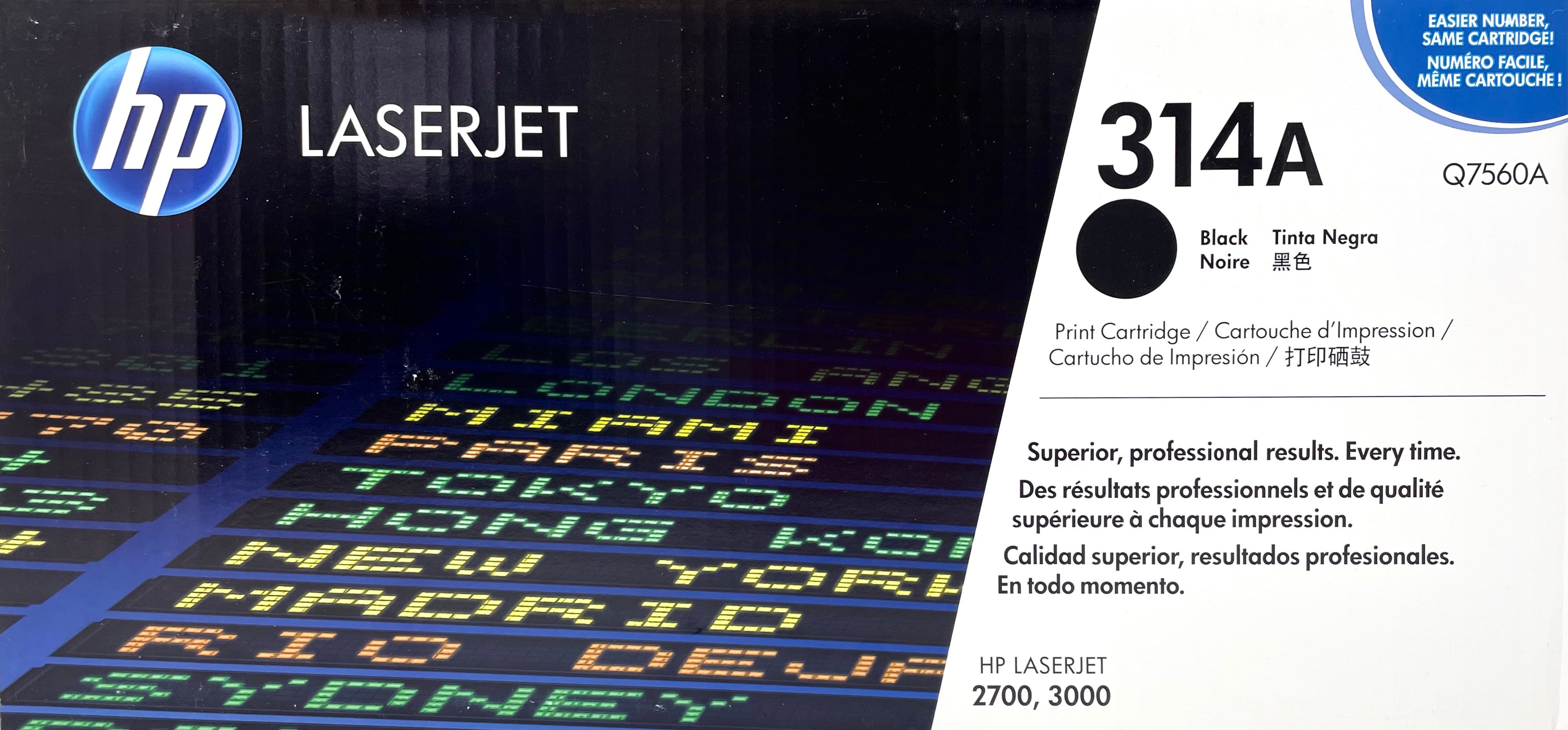 Genuine HP 314A Black Q7560A LaserJet Toner Cartridge