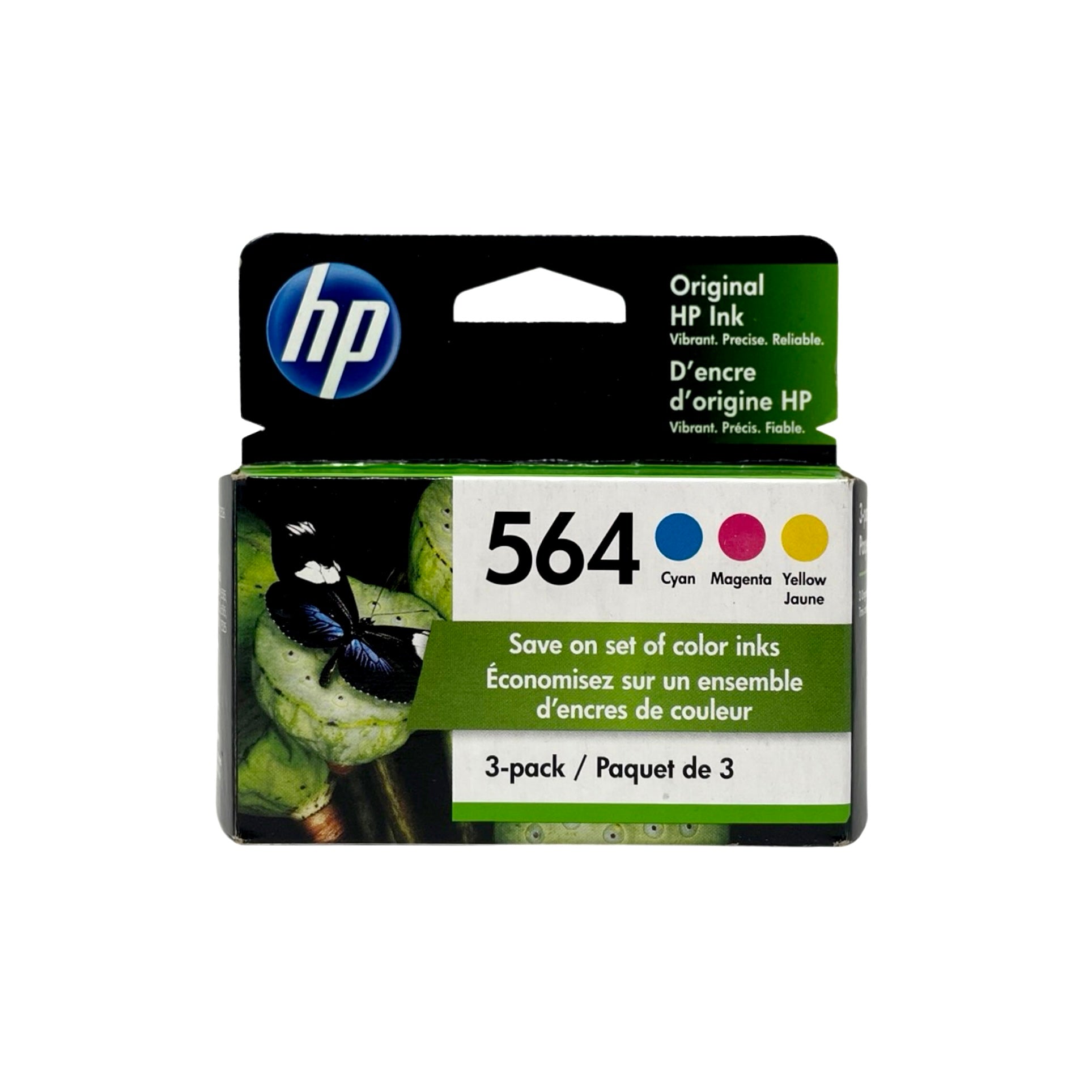 Genuine HP 564 Cyan, Magenta Tri Yellow Original Ink Cartridges, 3 pack (N9H57FN)