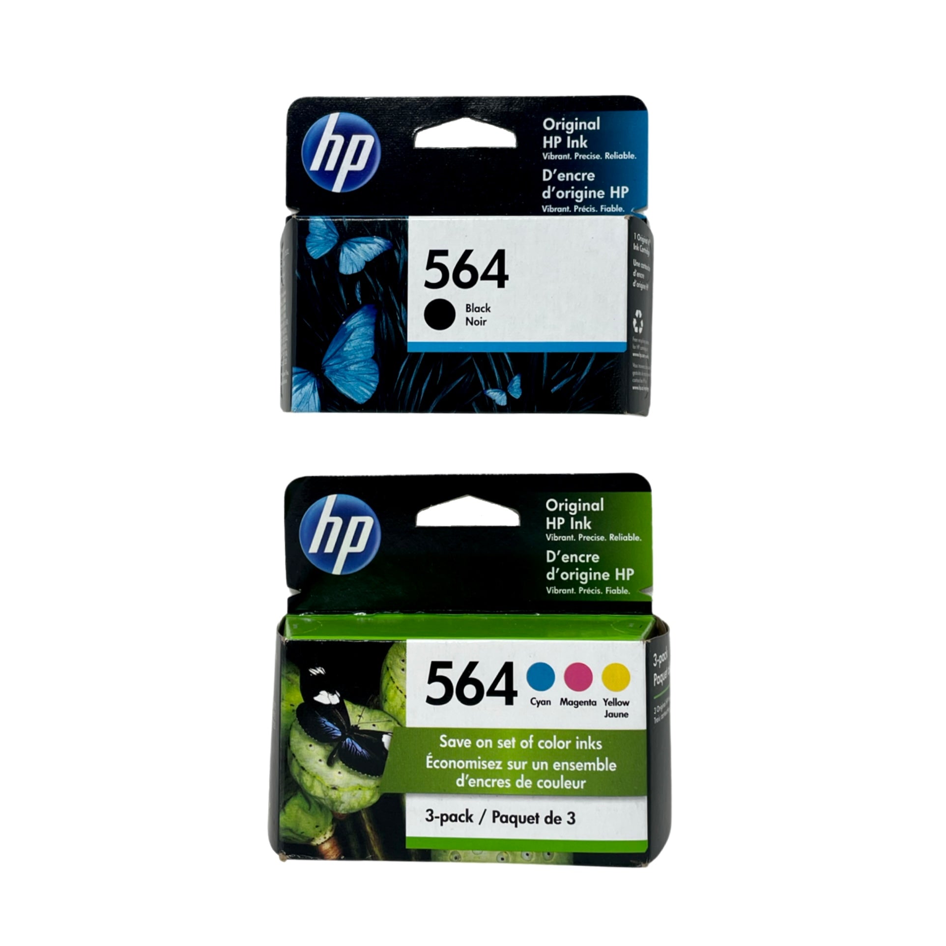 HP 564 Ink 4 Pack - Black Cyan Magenta Yellow - Original HP Ink Cartridges (3YQ22AN)