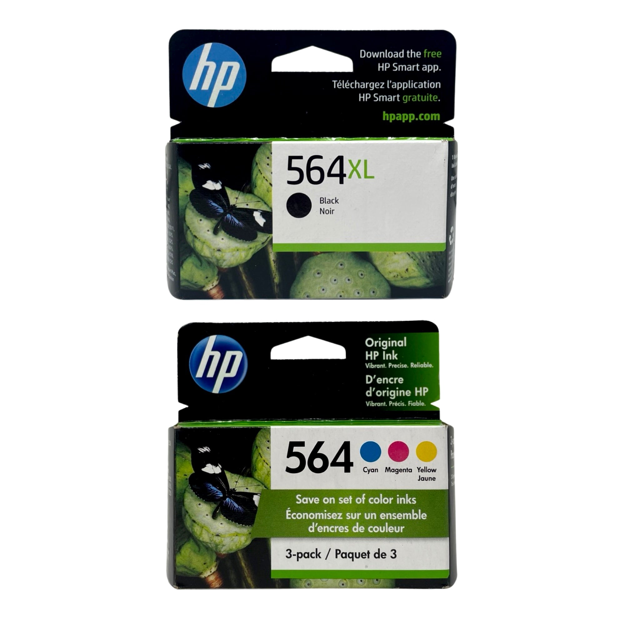 HP 564XL / HP 564 Ink SET - Combo 4 Pack - High Yield Black / Standard Yield Cyan Magenta Yellow - Original HP Ink Cartridges